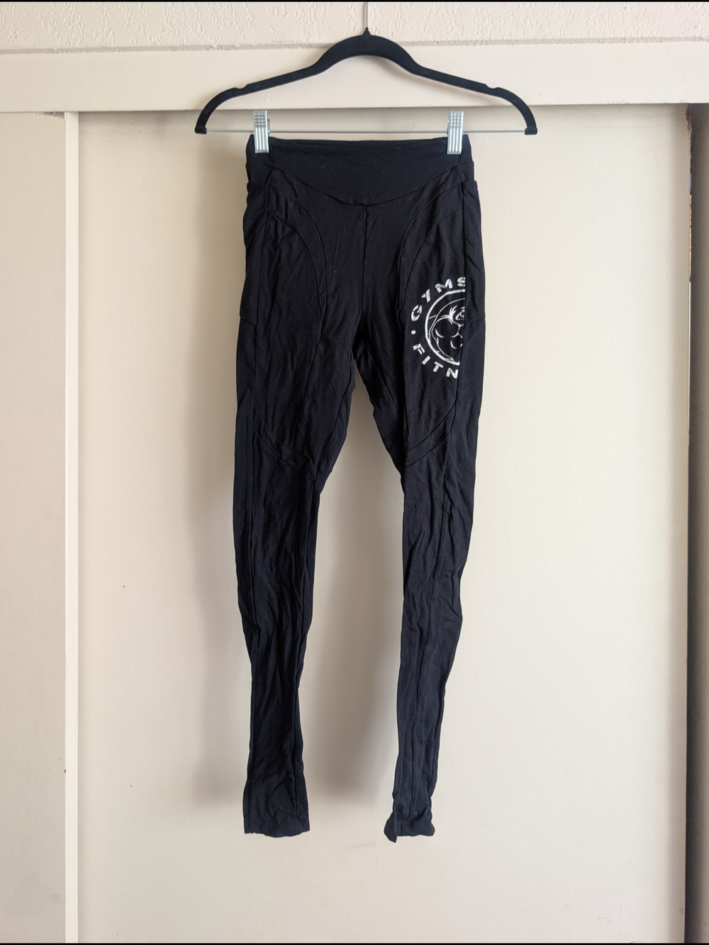 Gymshark Black High-Waist Fitness Leggings with Side Logo